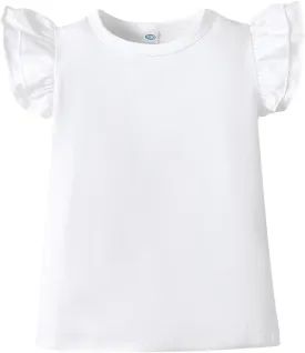 12M-7Y Toddler Baby Girls T Shirt Solid Color Blouse Ruffle Top Cotton Casual Tees Plain Shirt