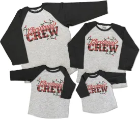 7 ate 9 Apparel Matching Family Merry Christmas Shirts - Christmas Crew Buffalo Plaid Grey Shirt