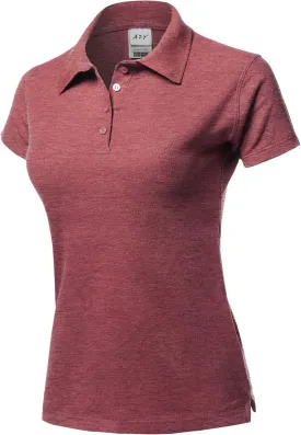 A2Y Women's Basic Casual Essentials 4-Button Junior-Fit PK Cotton Pique Polo Shirt