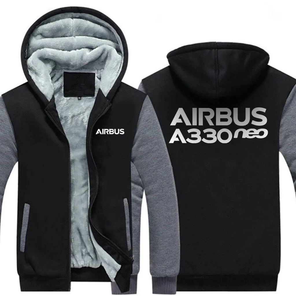 AIRBUS A330NEO WINTER THICK ZIP SWEATSHIRTS