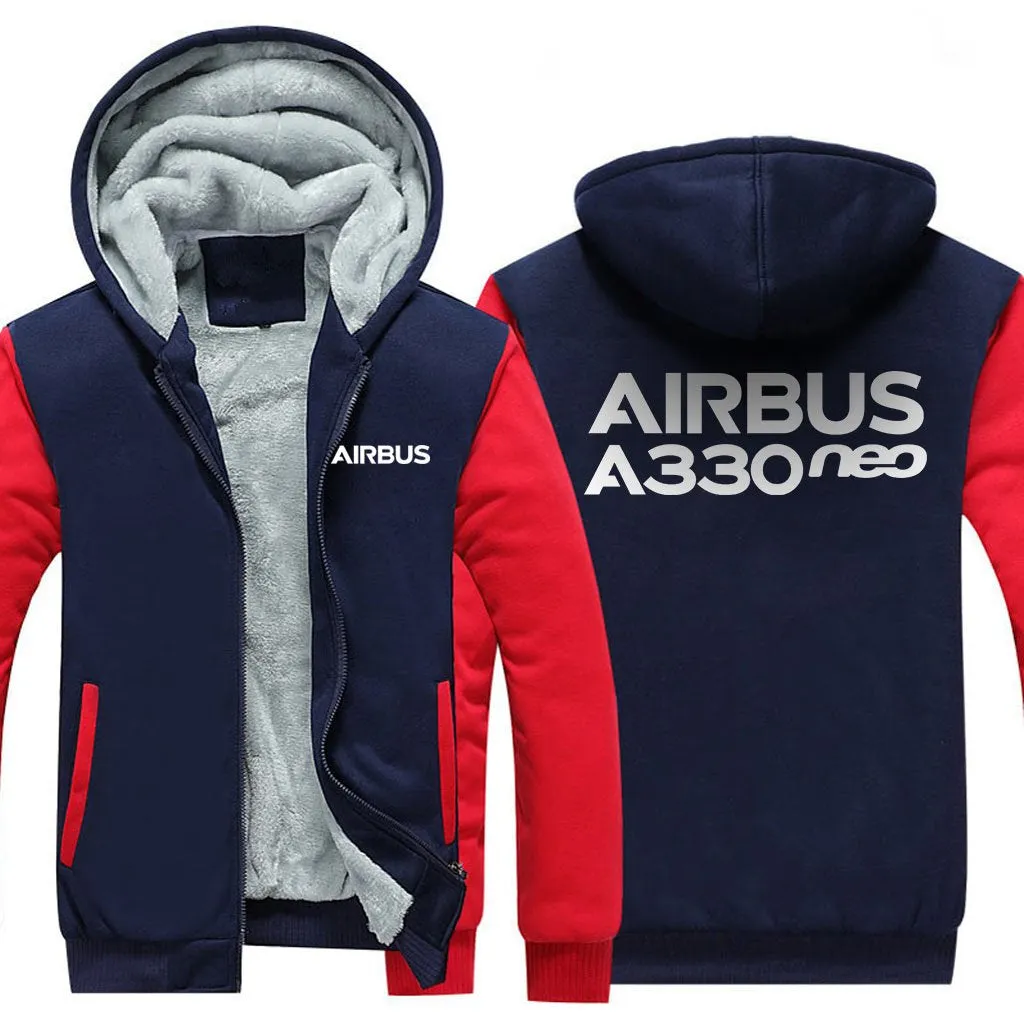 AIRBUS A330NEO WINTER THICK ZIP SWEATSHIRTS
