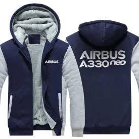 AIRBUS A330NEO WINTER THICK ZIP SWEATSHIRTS