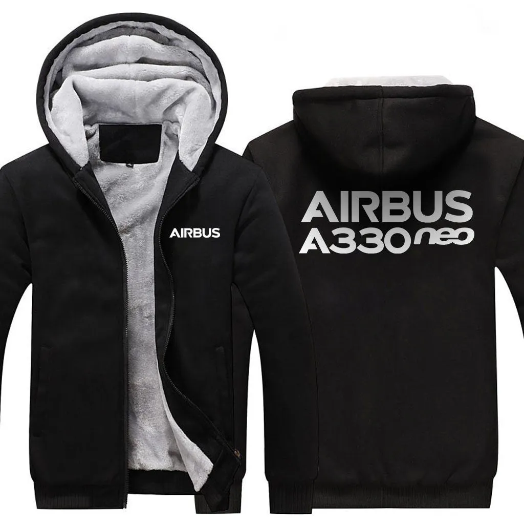 AIRBUS A330NEO WINTER THICK ZIP SWEATSHIRTS