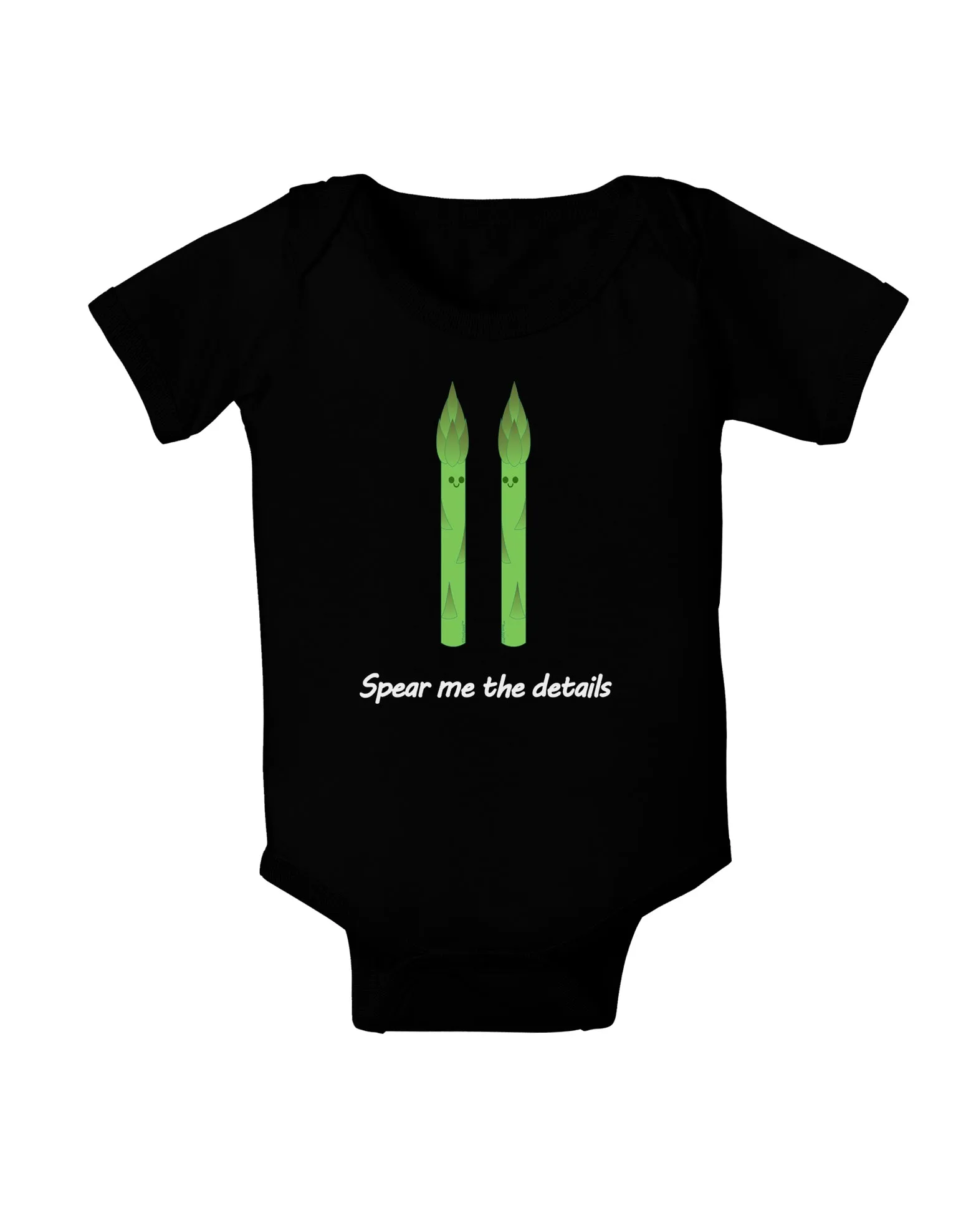 Asparagus - Spear Me the Details Baby Romper Bodysuit Dark