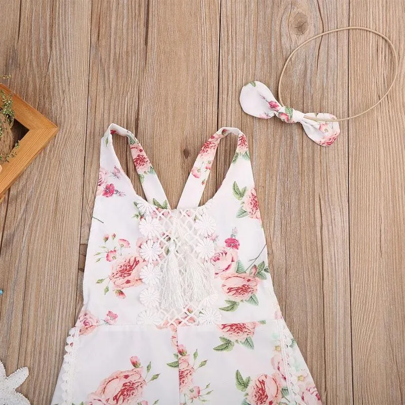 Baby Girl Precious Floral Romper and Headband
