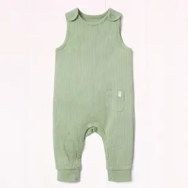Baby Mori Ribbed Romper Suit - Sage Green