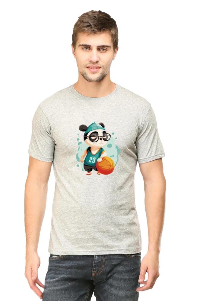 Basketball Panda Printed T-shirt for men