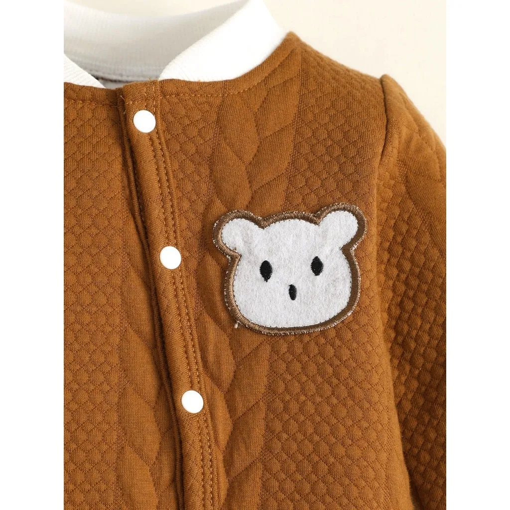 Bear Knit Romper for Baby Boy