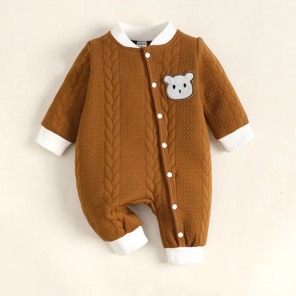 Bear Knit Romper for Baby Boy