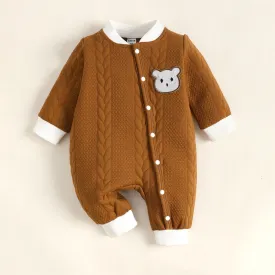 Bear Knit Romper for Baby Boy