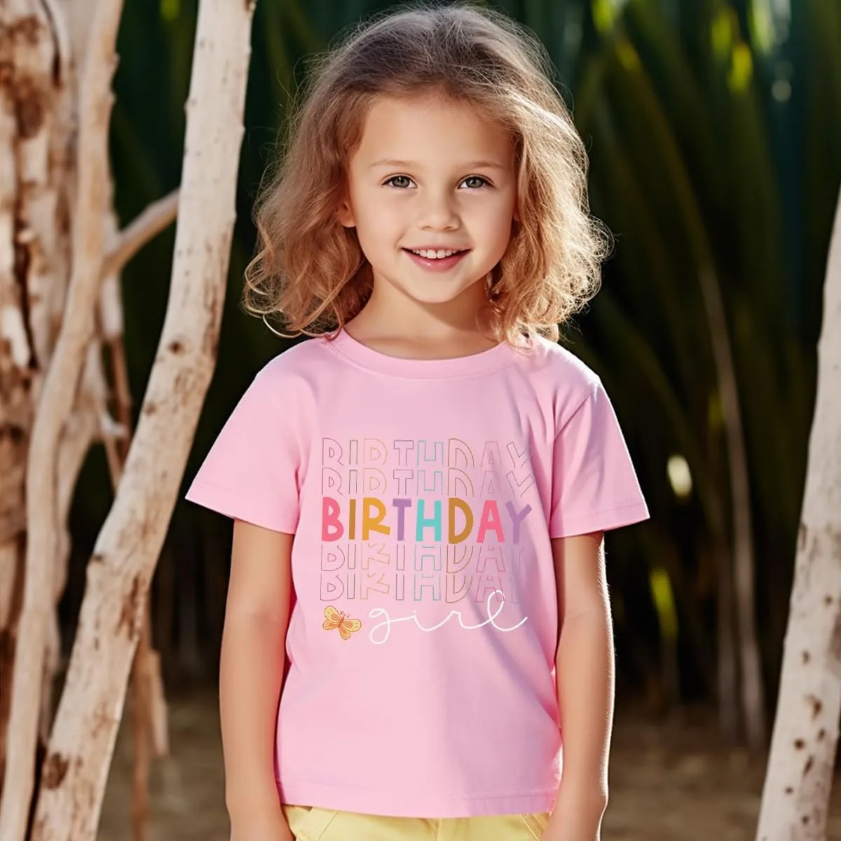 Birthday Girl Shirt 2nd 3rd 4th 5th 6th 7th Girls Birthday Tshirts Cotton Short Sleeve Tee Tops Outfit