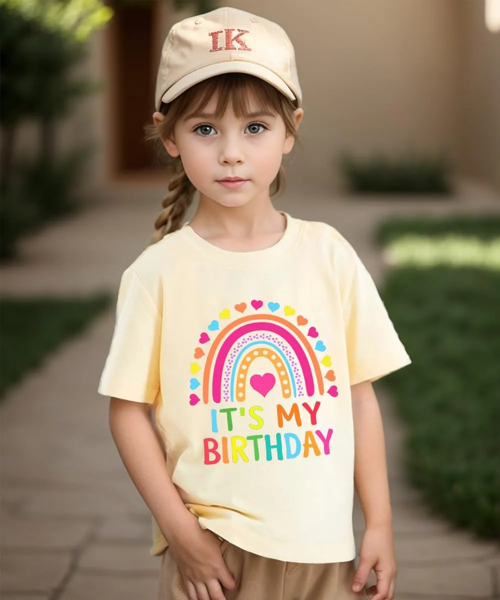 Birthday Girl Shirt 2nd 3rd 4th 5th 6th 7th Girls Birthday Tshirts Cotton Short Sleeve Tee Tops Outfit