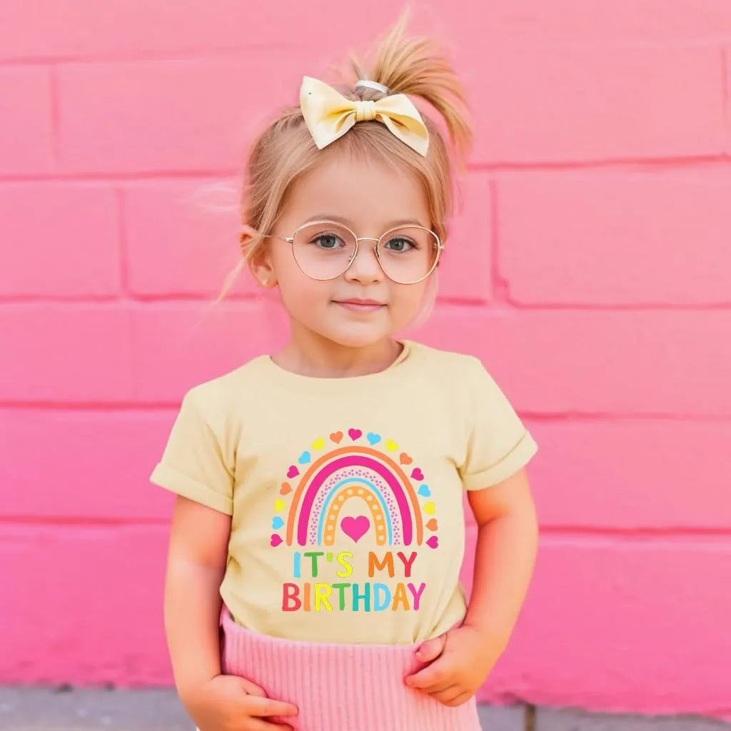 Birthday Girl Shirt 2nd 3rd 4th 5th 6th 7th Girls Birthday Tshirts Cotton Short Sleeve Tee Tops Outfit