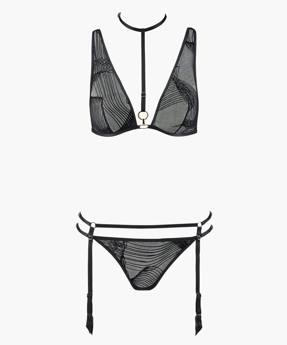 Boite A Désir Heat Wave Ensemble Twist - Black