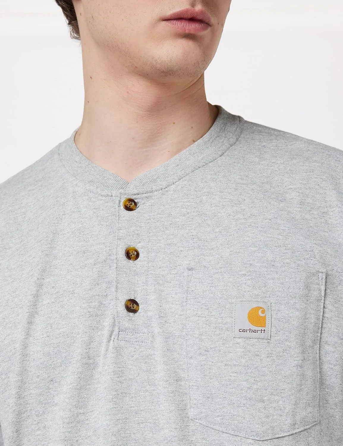 Carhartt Men's K128 Long Sleeve Henley T-Shirt
