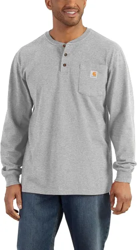 Carhartt Men's K128 Long Sleeve Henley T-Shirt