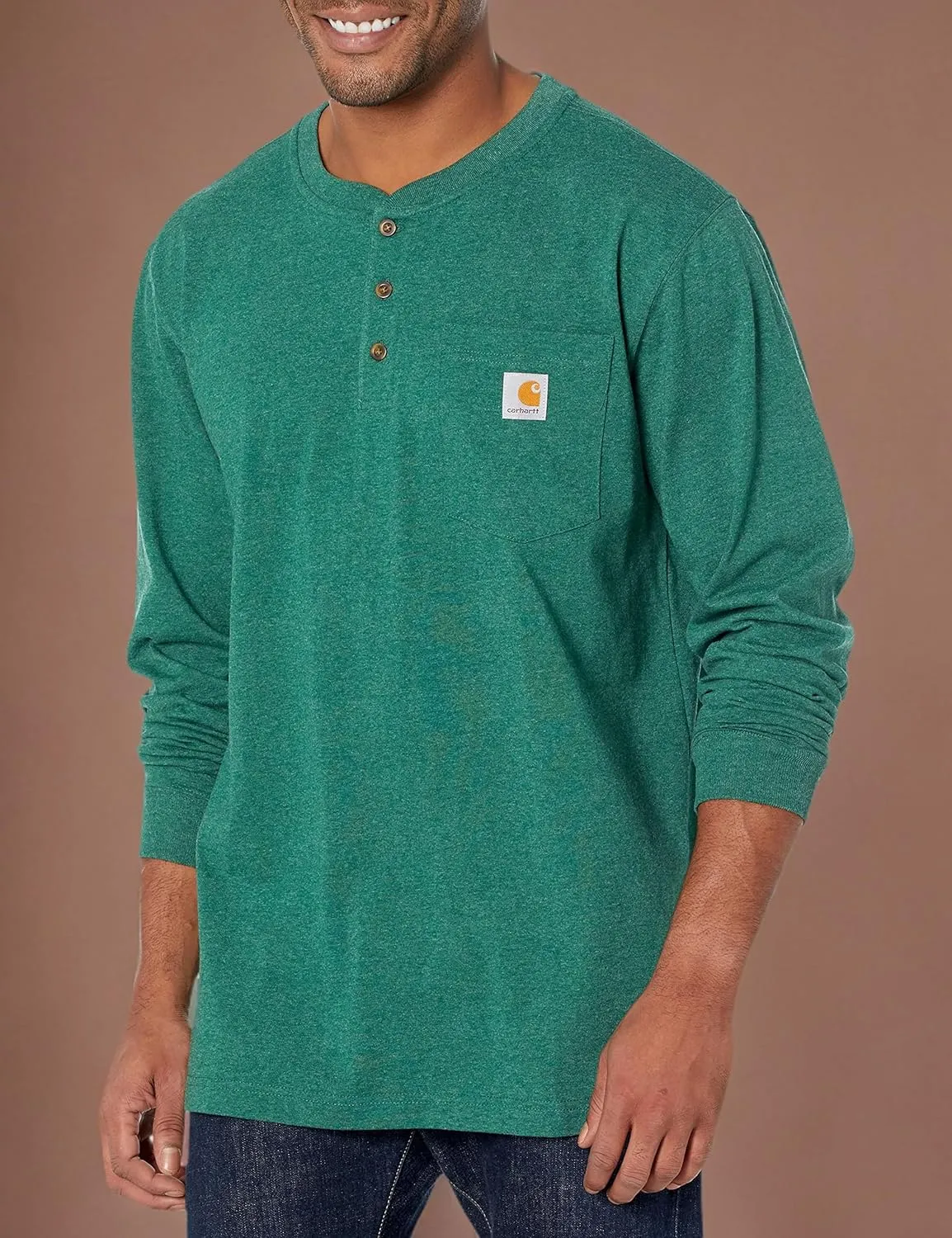 Carhartt Men's K128 Long Sleeve Henley T-Shirt