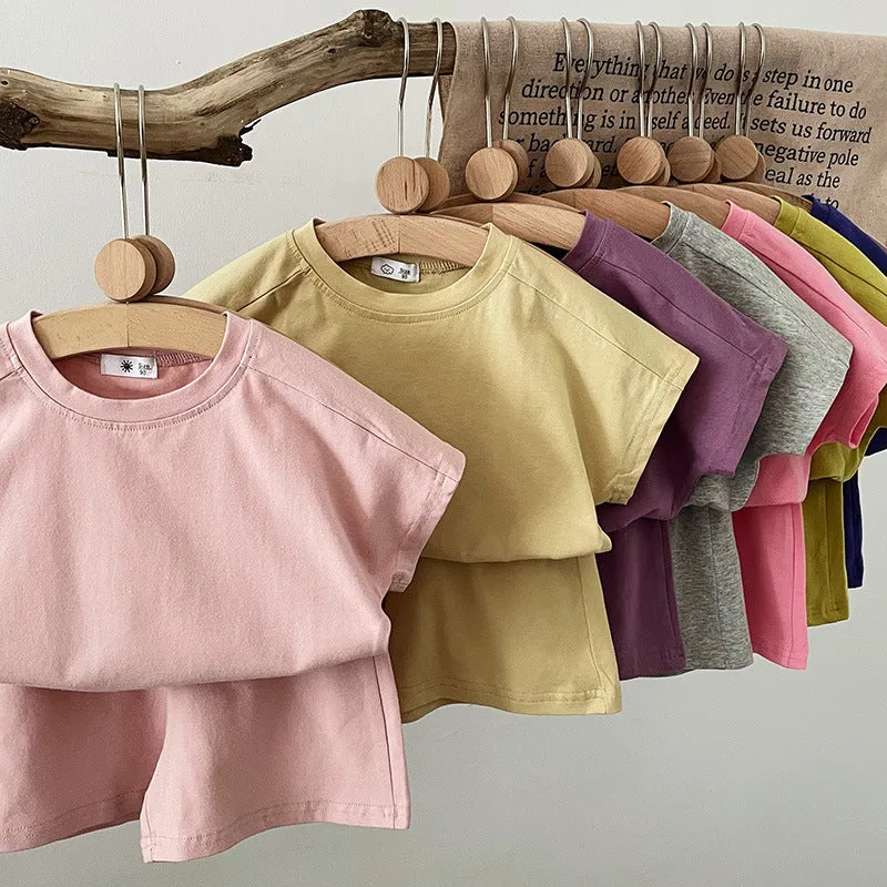 Children's Solid Sports Suit