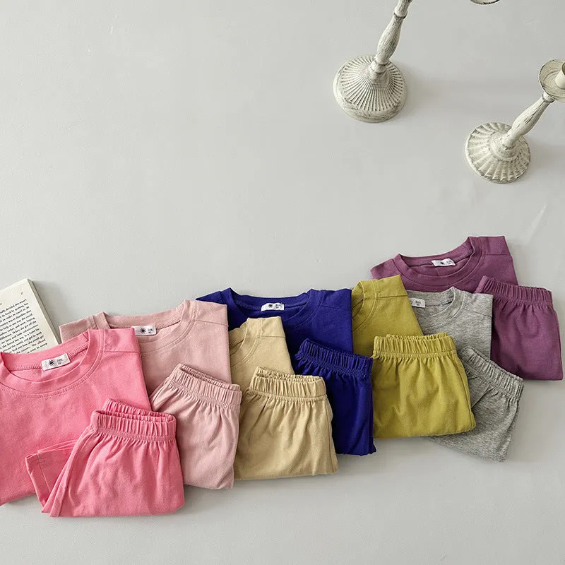 Children's Solid Sports Suit