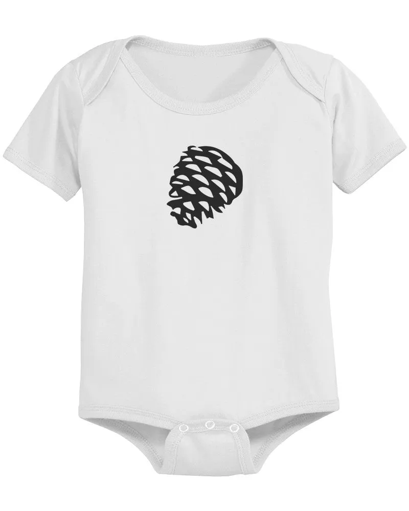 Daddy and Baby Matching White T-Shirt / Bodysuit Combo - Pine Tree and Pinecone
