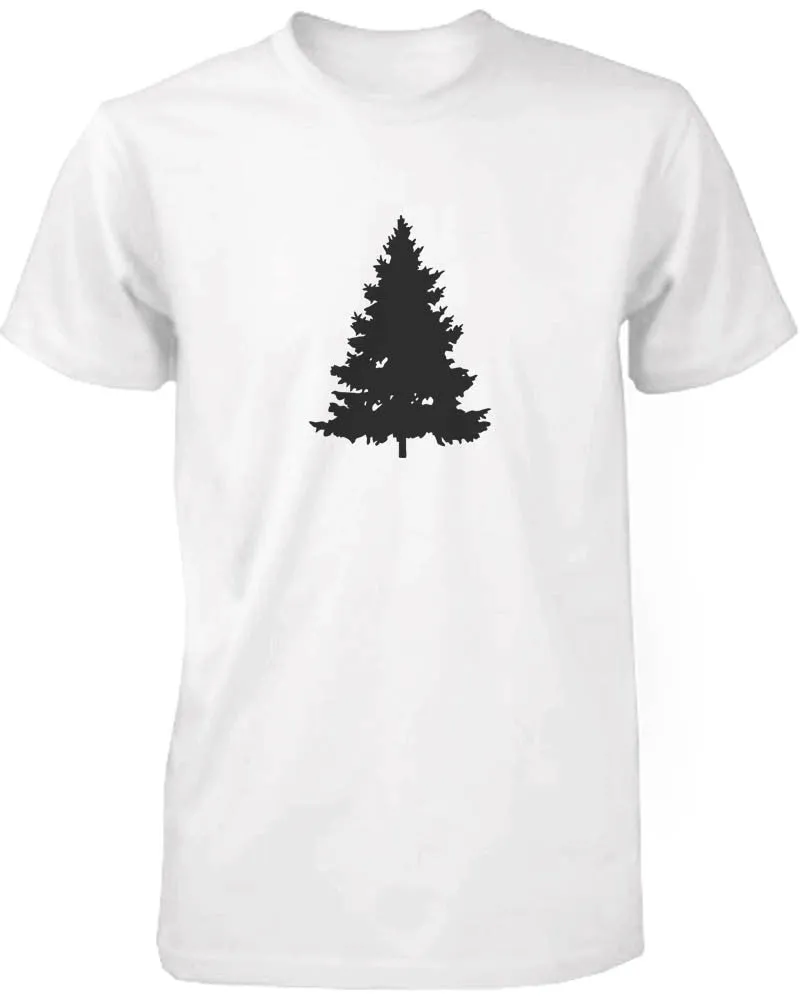 Daddy and Baby Matching White T-Shirt / Bodysuit Combo - Pine Tree and Pinecone