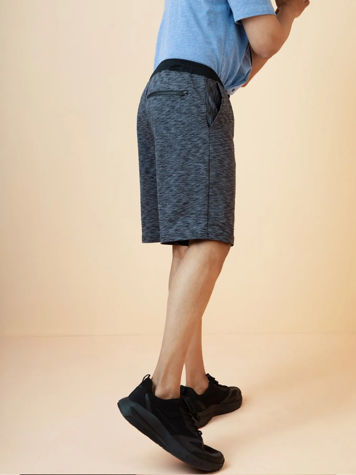 Dark Anthra Regular Fit Sports Short For Men