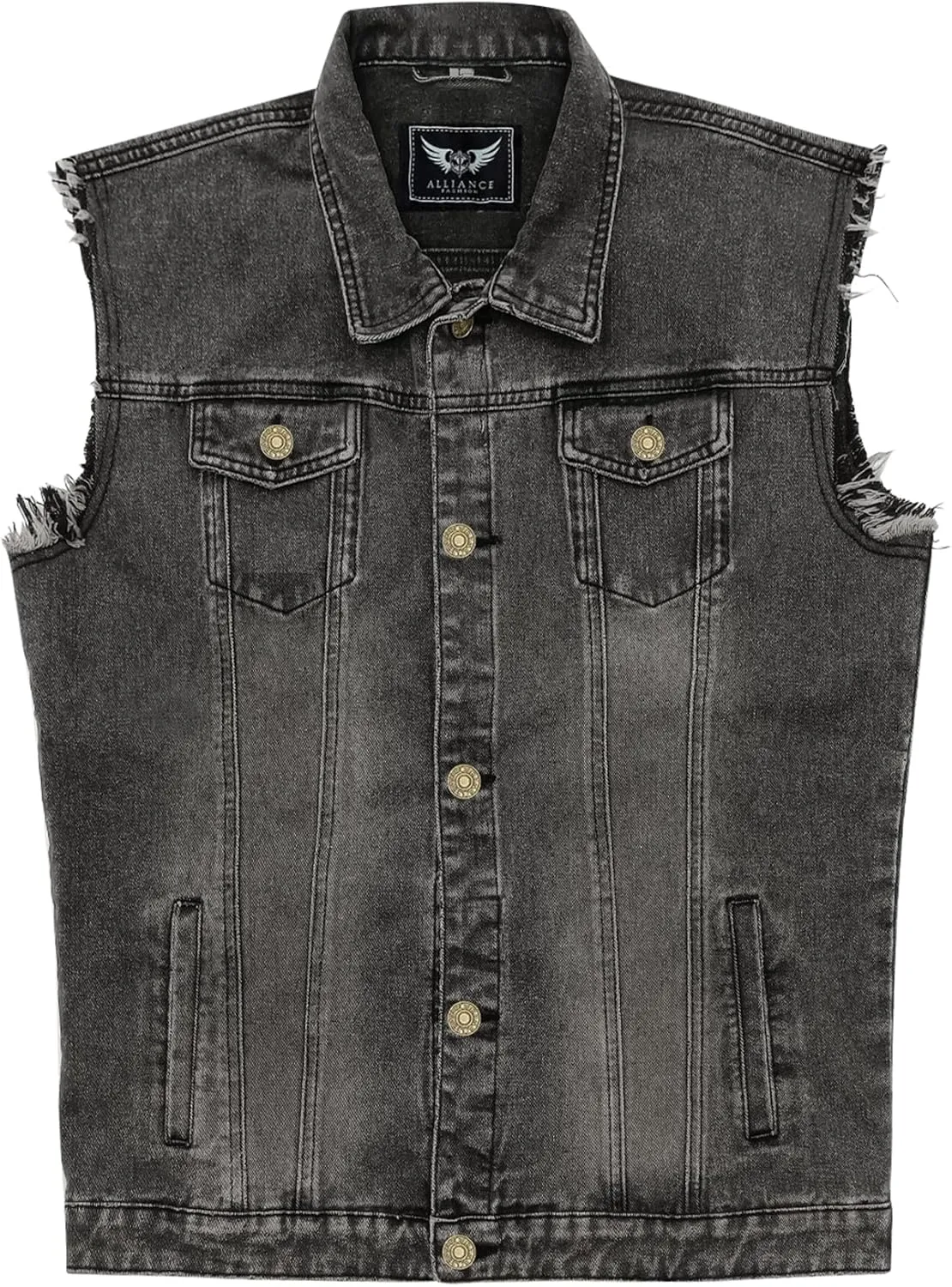 Denim Vest Jacket for Men Fashion Stretchy Trucker Sleeveless Jean Outerwear