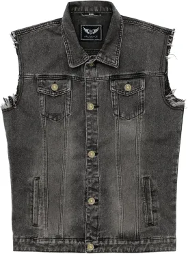 Denim Vest Jacket for Men Fashion Stretchy Trucker Sleeveless Jean Outerwear