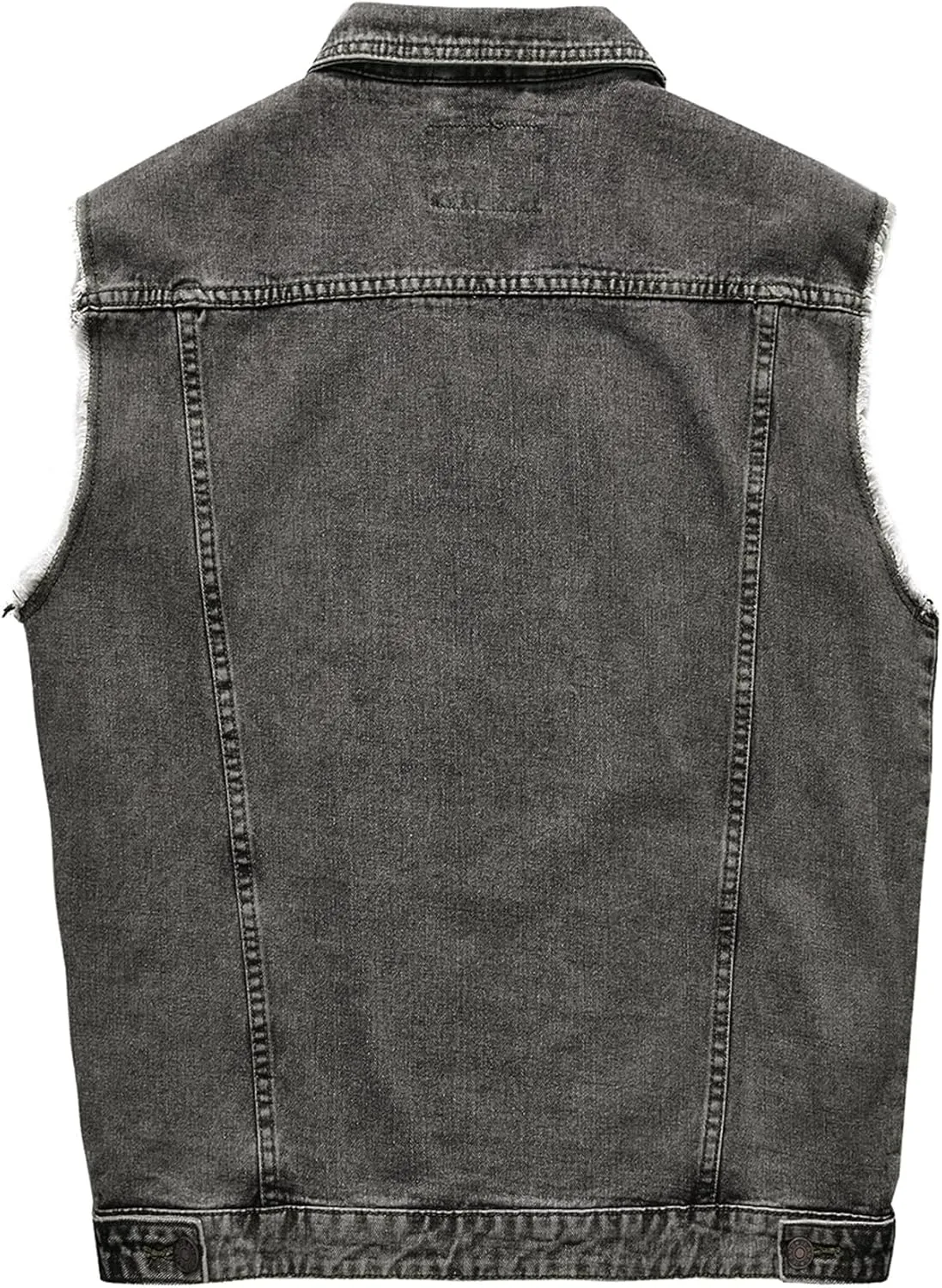Denim Vest Jacket for Men Fashion Stretchy Trucker Sleeveless Jean Outerwear