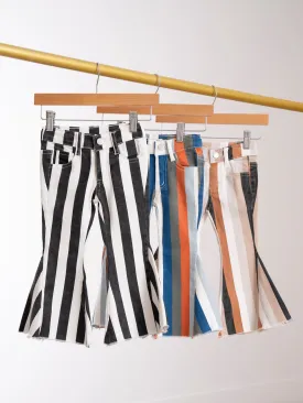 Fall Stripe Denim Bell Bottoms