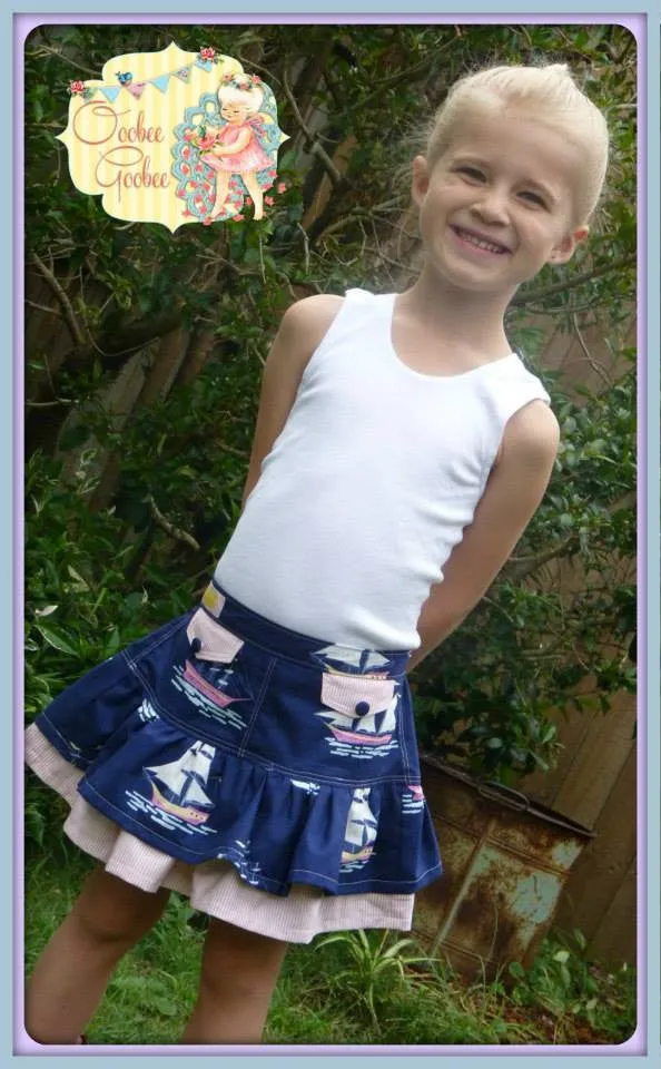 Girls Ruffle Flip Skirt | Sewing Pattern