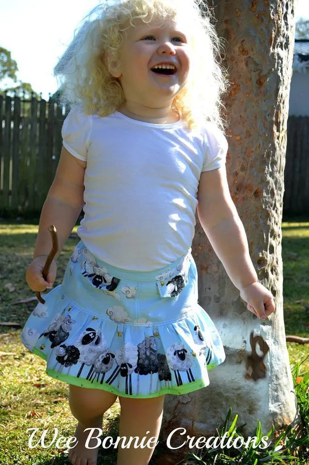 Girls Ruffle Flip Skirt | Sewing Pattern