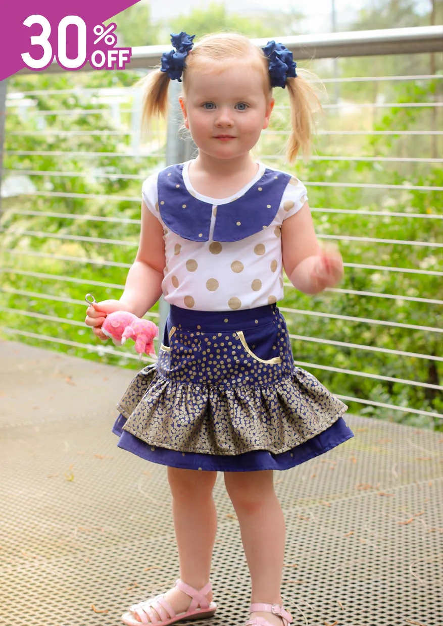 Girls Ruffle Flip Skirt | Sewing Pattern