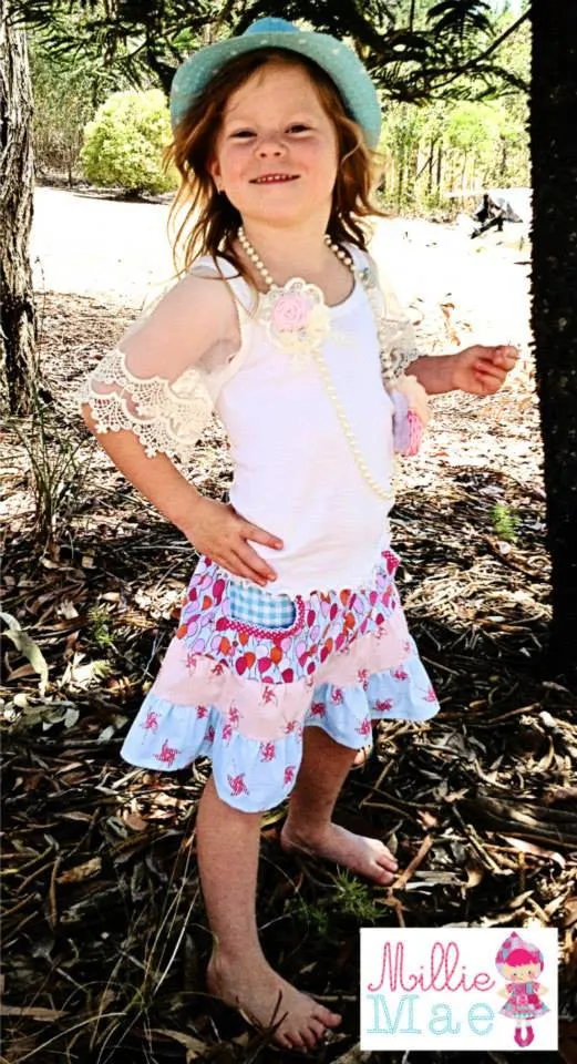 Girls Ruffle Flip Skirt | Sewing Pattern