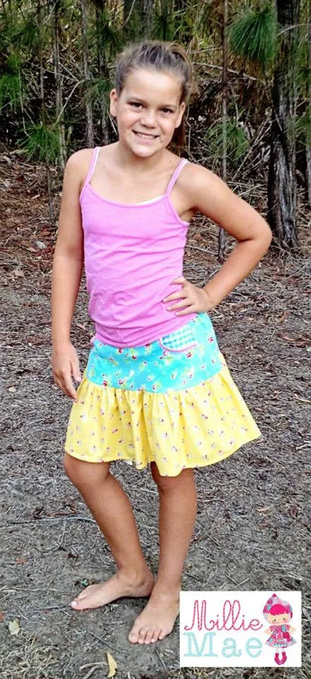 Girls Ruffle Flip Skirt | Sewing Pattern