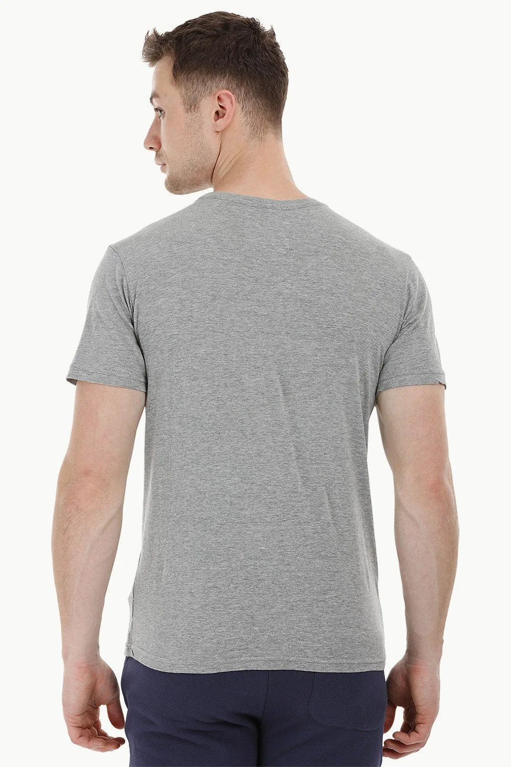 Grey Contrast Pocket T-Shirt