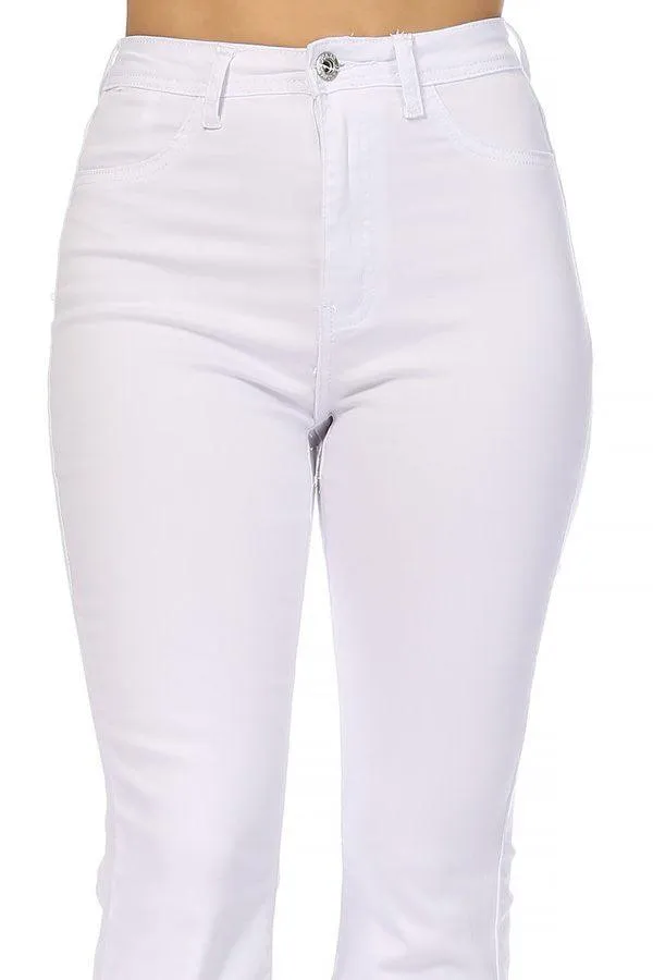 high waist stretch bell bottom jeans