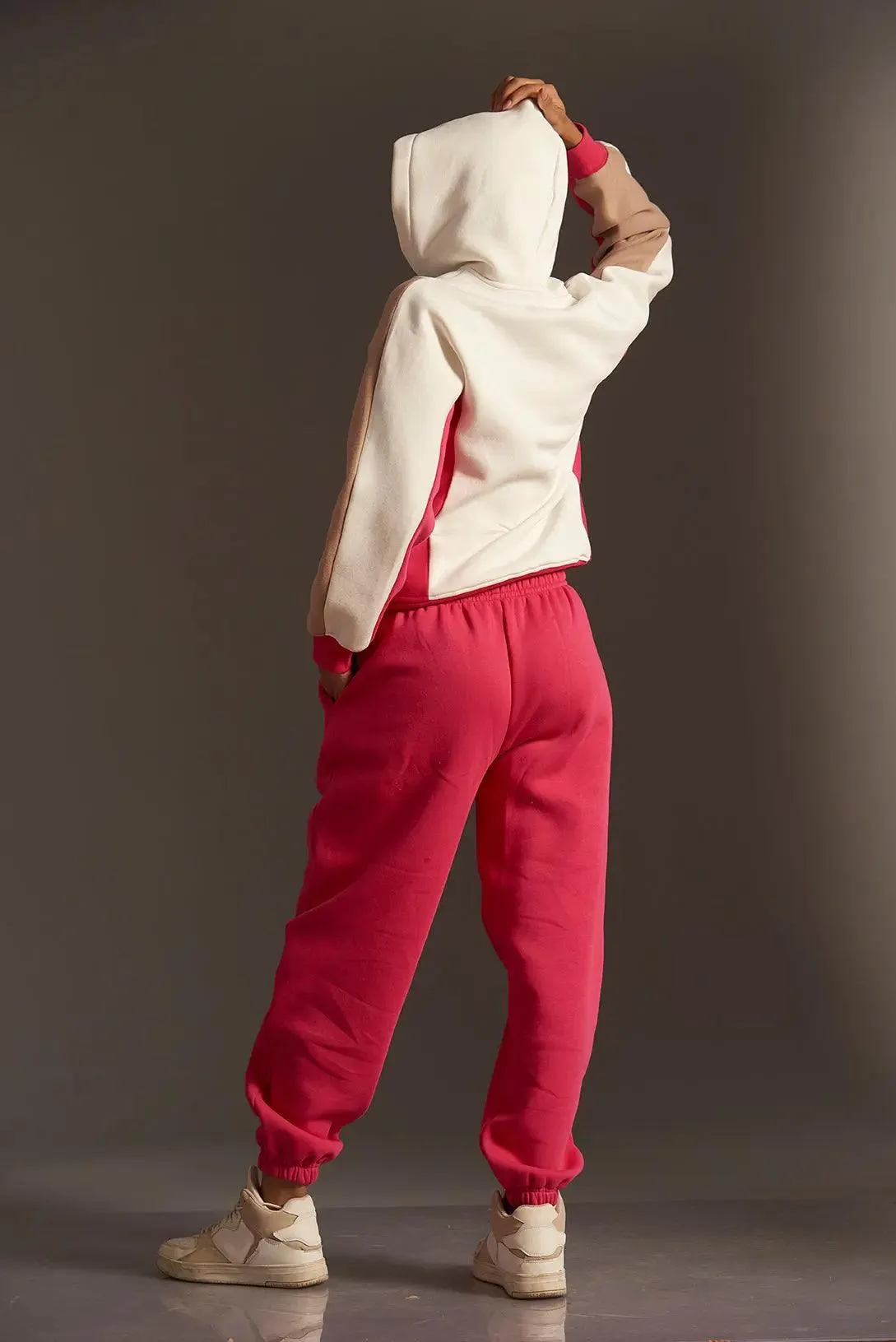 Homeist Colour Block Zipper Sweatshirt