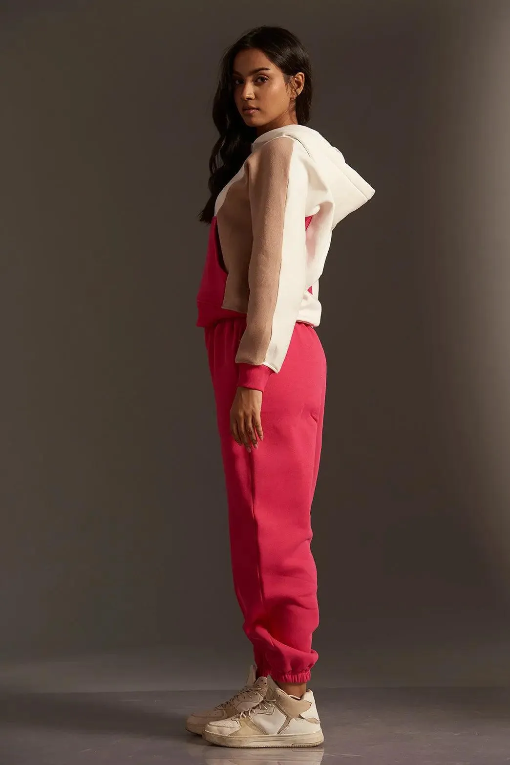 Homeist Colour Block Zipper Sweatshirt