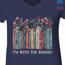 I'm With The Banned Book Lovers Gift Women's V-neck T-shirt TSVB546
