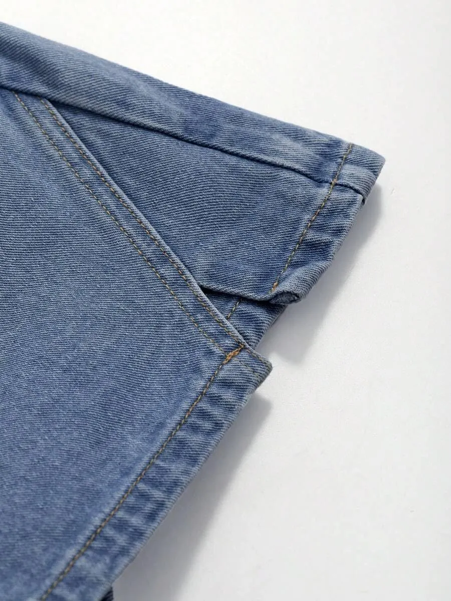 Jean Skorts for Woman Trendy High Waisted Stretchy Y2k Mini Skirt Denim Shorts Skort