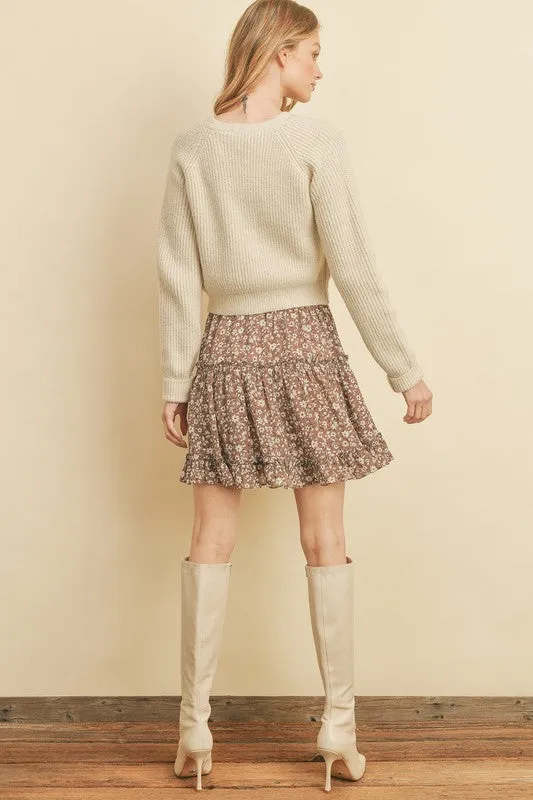 LITTLE DAISY RUFFLE TIERED MINI SKIRT
