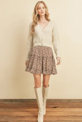 LITTLE DAISY RUFFLE TIERED MINI SKIRT
