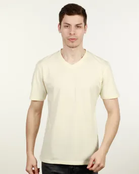 Luxury V Neck Tee - Ivory