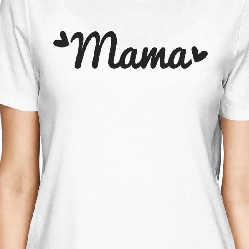 Mama & Little Mama White Mom and Baby Girl Couple T Shirt Onesie