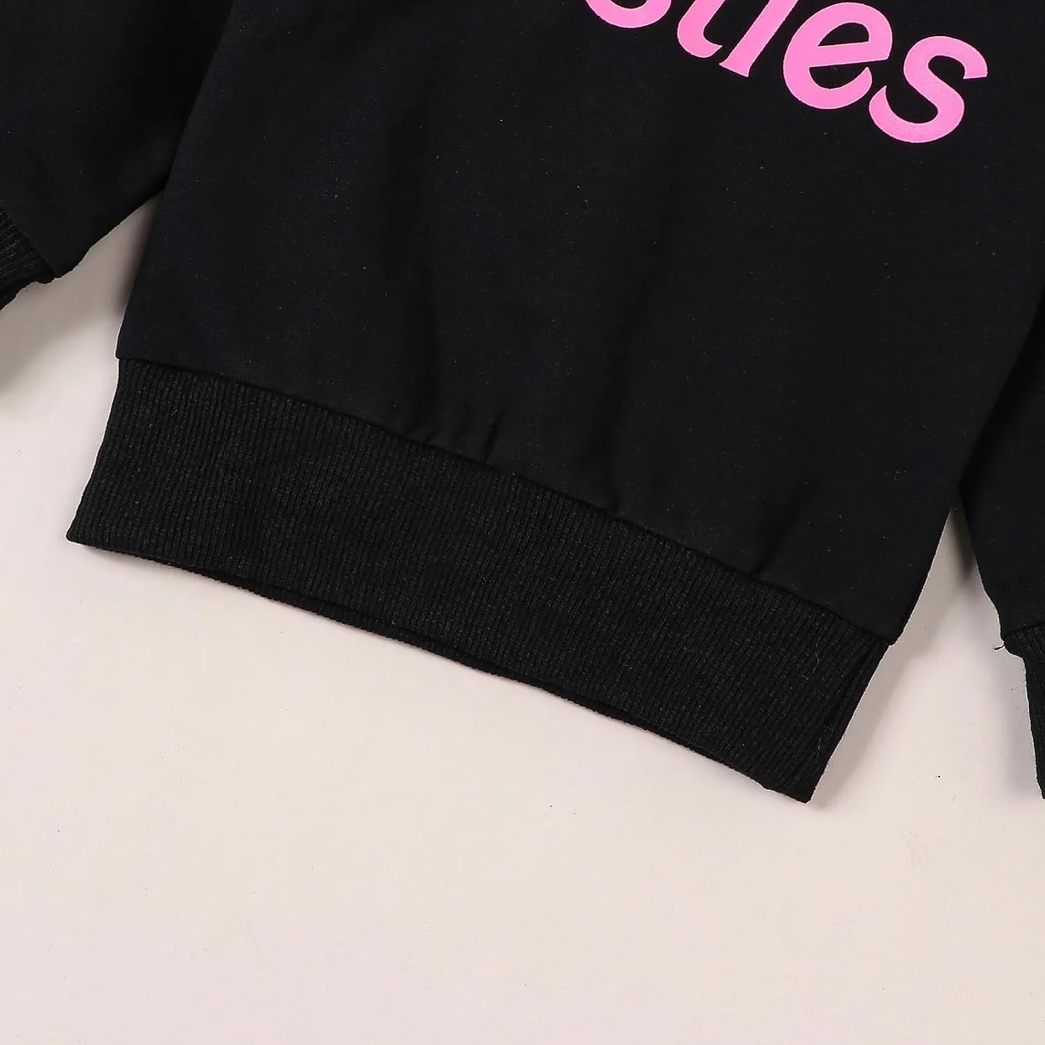 Mommy and Me Letter Print Matching Family Outfits Long Sleeve Crewneck Casual Sweatshirt T-Shirt