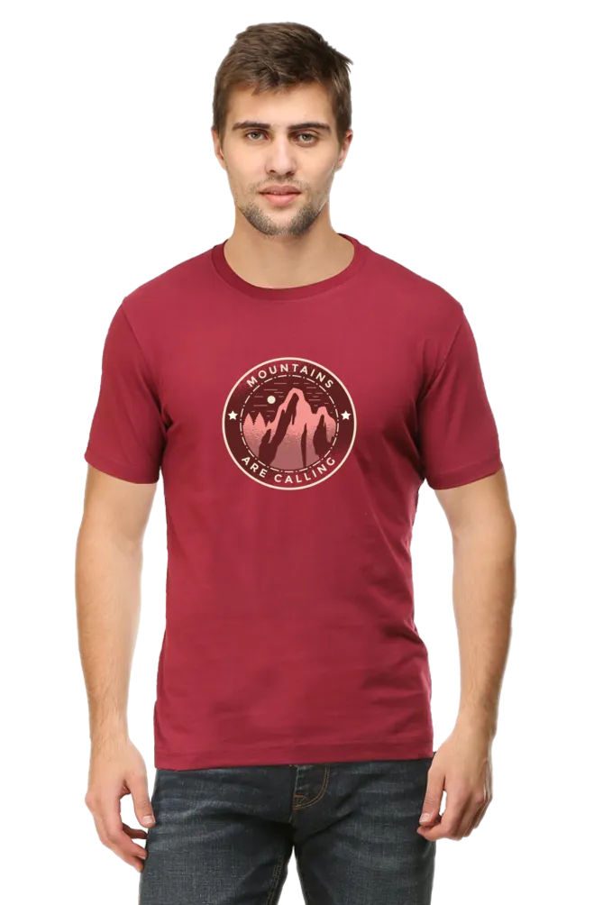 Mountains Are Calling Printed T-shirt for men