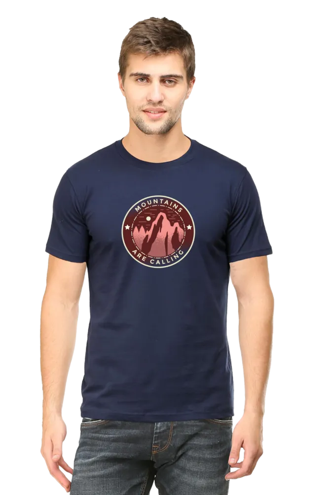 Mountains Are Calling Printed T-shirt for men