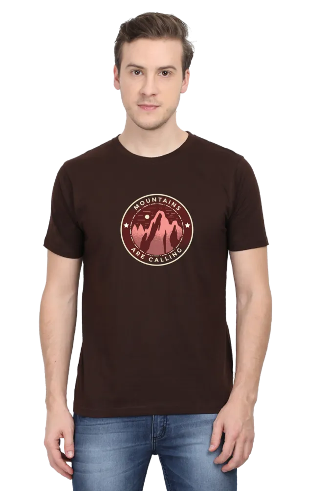 Mountains Are Calling Printed T-shirt for men