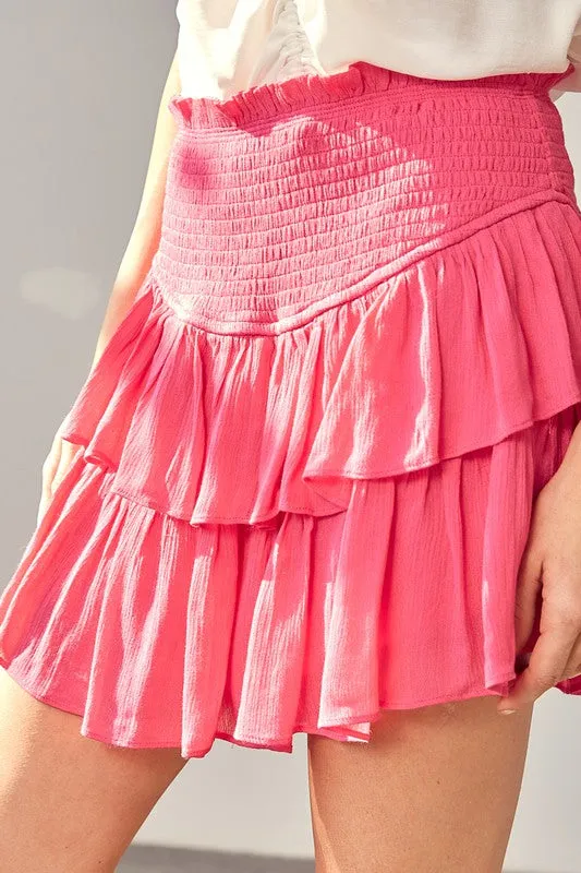 MS W Ruffle Skirt With Shorts
